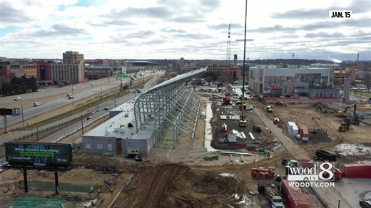 “We’re on schedule": With 1 million pounds of steel erected, the new Amway Stadium is coming into focus along US-131 in along downtown Grand Rapids: https://www.woodtv.com/news/kent-county/1-million-pounds-of-steel-now-installed-at-amway-stadium/ | WOOD TV8