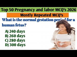 Top 50 Pregnancy and labor MCQ's 2026 |Gynaecology & Midwifery | Nursing exam prep | NORCET MCQs .