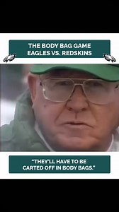 THE BODY BAG GAME💥🦅 Who remembers watching the body bag game?! On Nov. 12, 1990, the Eagles and Redskins engaged in one of the most physical and injury-riddled battles in NFL history. Six Redskins ended up leaving the game due to injury, and one was stretchered off in what became known as “The Body Bag Game.” #eagles #bodybaggame #redskins #gobirds #nflhighlights | Brotherly Love Nation