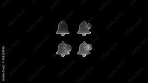 Alarm bell icon illustration with alert notification symbol. Modern design for reminder, security warning, notification system, emergency alert, clock alarm, digital interface, user interface.