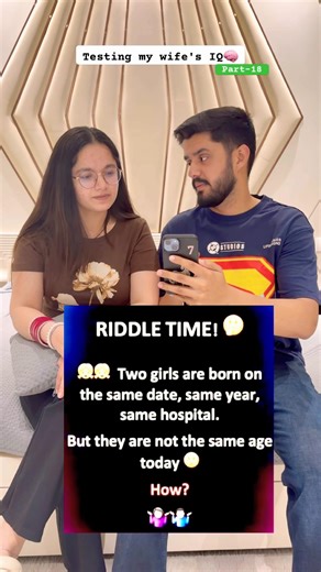Testing my wife's IQ🧠 Part-18||muskan shorts #ytshorts #foryou #iqtest #iq #quiz #trending