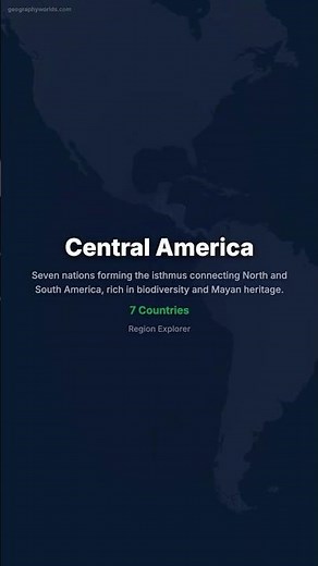 Central America Explained 🇬🇹🇧🇿🇸🇻 | Countries, Capitals & Geography #centralamerica #geography