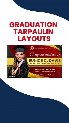 Editable Tarpaulin Layouts In Canva for Graduation 2024