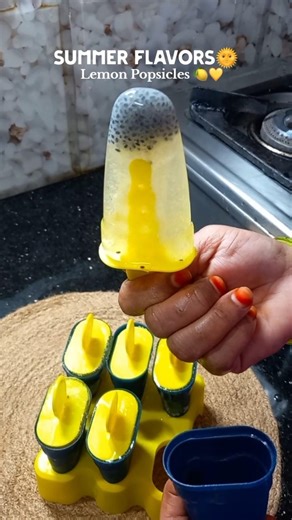 Summer Special Lemon Popsicles 🍋💛 #popsicle #lemon #summer #icecream #shorts #youtube #creative #yt