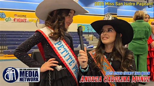 3.5K views · 48 reactions | Our 2025 Starr County Fair Queen, Andrea Carolina Muñoz, and Petite Princess, Emma Sofia Garza, enjoyed attending the Miss San Isidro Pageant and representing the fair!  Special congratulations to Emerly Grace Lockwood, newly crowned Little Miss San Isidro, who is our reigning Preteen Princess! ⭐️ Congrats to all the winners and participants and thank you to everyone who made this possible! | Starr County Fair | Facebook