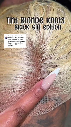 Replying to @jamekia my process of tinting blonde knots with no bleach. 1. Wella color tango | color 7nn (7b for darker tones) 2. 20 developer 3. Hair spray to hold back frontal hairs 4. Let color sit on frontal for 5 min (10 MINUTES MAX 😎) 5. Shampoo (ion moisture shampoo) 6. Deep condition (silicon mix & kiss clear🤌🏾) I let sit over night since its blonde hair. #laurasia #laurasiaandrea #laurasia_yt #fyp #fypシ #foryoupage #wig #wigtok #hairtutorial #hairtok #blonde #blondehair #lace #laceti