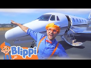 Blippi Explores a Private Jet | Airplanes For Kids | Educational Videos For Kids - Videos For Kids
