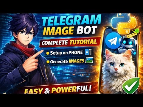 🤖 মোবাইল দিয়ে Telegram AI Image Generate Bot বানান Python ব্যাবহার করে । Class 11 