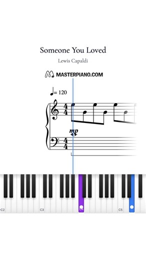 Someone You Loved by Lewis Capaldi ⏱️ 54 seconds piece 📊 Difficulty: Elementary (Level 35) 🎯 Skill Level: Elementary (1-2 years experience) 📚 Learning Time: 2-3 weeks with regular practice 👤 Perfect for: • Students who've completed beginner method books • Pianists comfortable with basic music reading • Those ready for slightly more complex pieces 📄 Get the FREE interactive sheet music: https://masterpiano.com/sheets/someone-you-loved-lewis-capaldi-2 MasterPiano is a free platform where the 