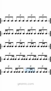 16th note triplets 🎶 #rhythm #musiclesson #drums #drumnotation #drumpractice