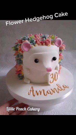 Adorable Hedgehog Cake Tutorial by Little Peach Cakery
