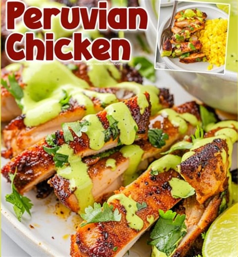Peruvian Chicken (Pollo a la Brasa) Ingredients for the Chicken Marinade: 1 whole chicken (about 4-5 lbs), spatchcocked (or cut into pieces) 4 cloves garlic, minced 2 tbsp ground cumin 1 tbsp paprika 1 tbsp ground coriander 1 tbsp chili powder 1 tsp ground turmeric 1/2 tsp ground cinnamon 1/4 cup olive oil 1/4 cup red wine vinegar (or white vinegar) 1/4 cup soy sauce Juice of 1 lime 1 tbsp brown sugar Salt and pepper, to taste For the Aji Verde (Green Sauce): 1 cup cilantro leaves, packed 1-2 ja