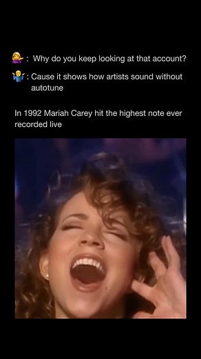 How Artists Sound Without Autotune | Mariah Carey’s highest note 🤯 #mariahcarey #voice #live | Instagram