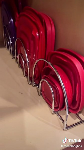 Easy Tupperware Lid Organization with Napkin Holders | Dollar Tree Storage Hacks