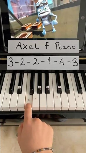 Axel F Beverly Hills Cop - Easy piano tutorial #piano #pianotutorial #shorts #axelf #crazyfrog