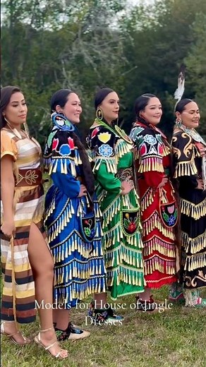 native women do it best Models for House of Jingle Dresses #jingledress #nativefashion # #indigenous