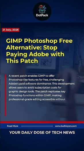 GIMP Photoshop Free Alternative: Stop Paying Adobe with This Patch