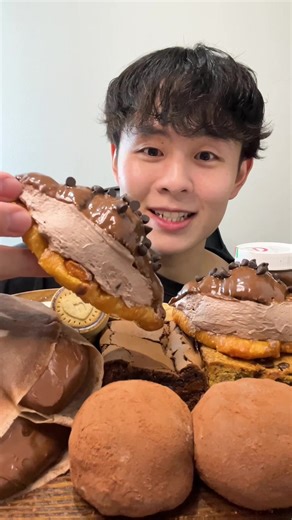 ヌテラドバイチョコクッキー風🍫#nutella #asmr #mukbang #大食い | mukbang