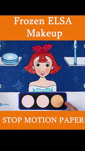 Makeup Frozen ELSA (part1) #Elsa #makeup #stopmotion #paper #foryoupage #foryou #frozen #stopmotionpaper #makeover