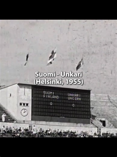 Suomi - Unkari (1955) - Suomi kohtasi yhden kaikkien aikojen parhaista joukkueista Olympiastadionilla, ja se näkyy lopputuloksessa. #helsinki #futis #jalkapallo #1950s #tiktoksuomi