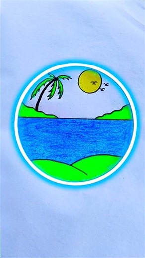 scenery easy art || #viral shorts #trending shorts