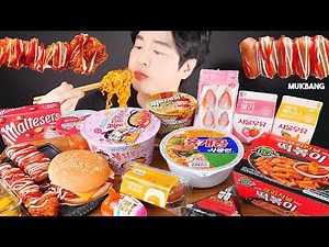 ASMR MUKBANG | BEST KOREAN CONVENIENCE STORE FOOD 🍱 #5 편의점 꿀조합 먹방 EATING SOUND 韓国コンビニ料理 FIRE NOODLE
