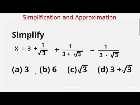 Simplification and Approximation | Question 20