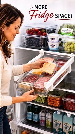 Refrigerator Organizer: The Smartest Fridge Storage Idea! 🔥#shortvideo