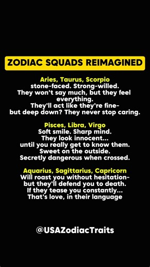 Squads Reimagined Of Zodiac Sign #zodiac #zodiacsigns #astrology #horoscope