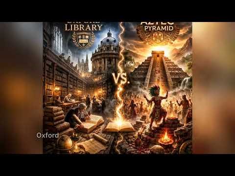 Oxford Library vs Aztec Pyramid — Knowledge vs Power 🤯