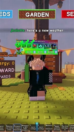 Opening enchanted seed pack Roblox gag #rblx #roblox #growagarden #gag
