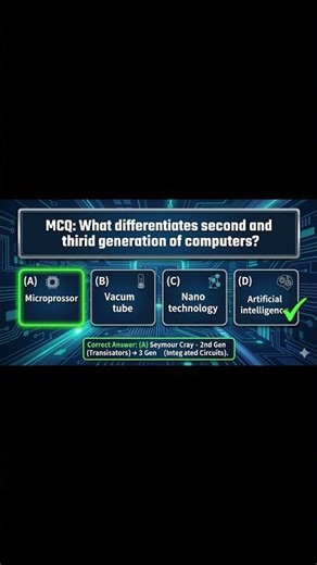 What differentiates second and third generation of computers