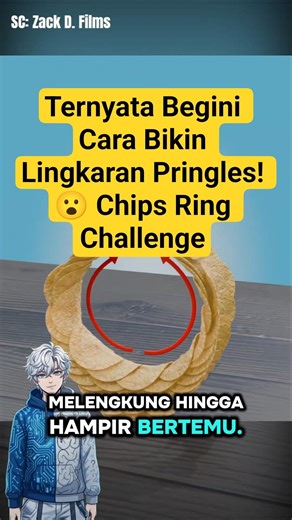Ternyata Begini Cara Bikin Lingkaran Pringles! 😮 Chips Ring Challenge #zackdfilms #otakkiri