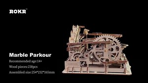 Marble Run Series-LG501 Marble Parkour. Shake the handle to drive the gears, and then see the marbles running through the amazing spiral track! | ROKR