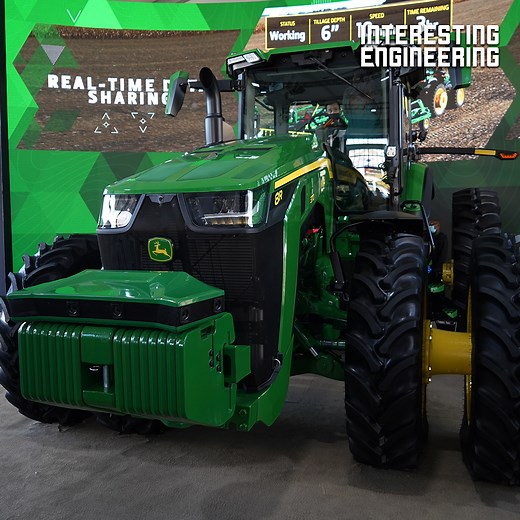 Here’s a close up look at John Deere’s first self-driving tractor 🚜 🎥 John Deere #engineering #CES2022 | Interesting Engineering