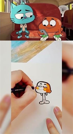 He drew Gumball's SMUG face! 😂 #shorts #tawog