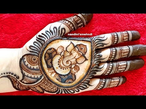 गणेश चतुर्थी 2023 | Ganesha mehndi | how to draw ganpati in mehendi | easy lord ganeshji mehandi art