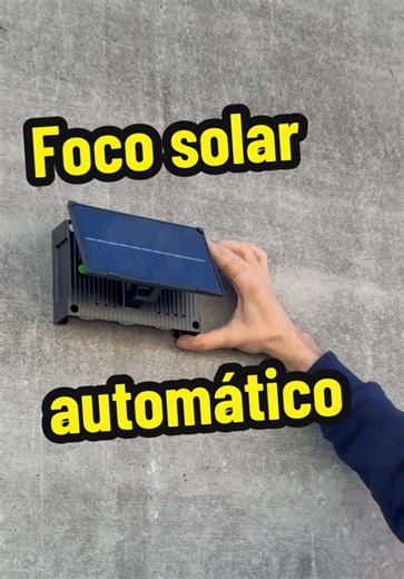 Foco solar automático, aprovecha la luz solar e ilumina toda la noche. Con sensor de movimiento para evitar intrusos #luzsolar #iluminacion #jardin