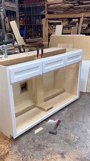 Face frame installation with quick and thick and dominos #diy #woodwork #cabinetry
