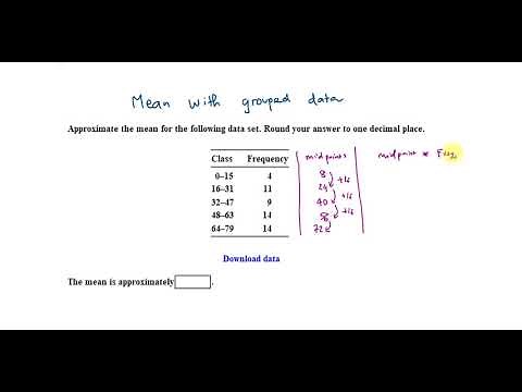 How to approximate the mean of grouped data