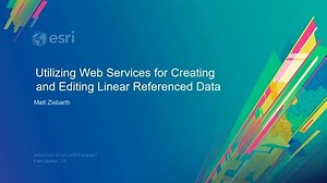 Utilizing Web Services for Creating and Editing Linear Referenced Data