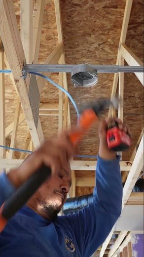 Ceiling Fan Box Install #electricalcontractor #commercialelectrician #phoenixelectrician