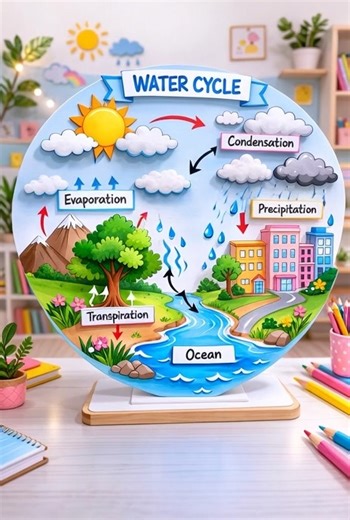 Water Cycle Project | Creative Art and Craft