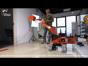 Unbox customized 1/8 150 kg C385CF RC hydraulic excavator industrial quality, see inside details