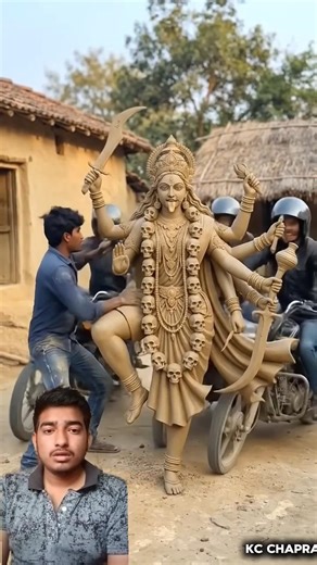 I Created a jai maa kali Statue by Hand 🙏🔥 #ai​ #maakali​