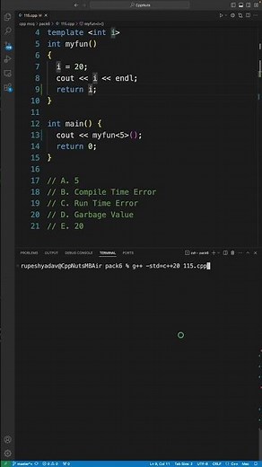 Template non types parameters in C++ #cppprogramming #cplusplus