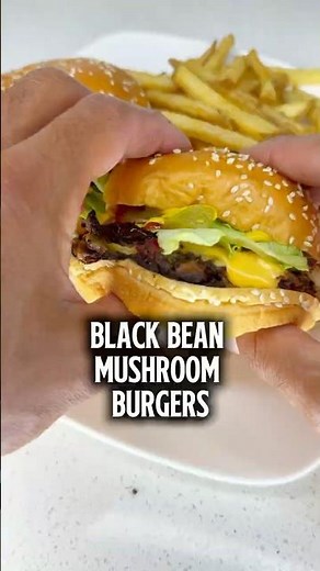 The Perfect Mushroom Black Bean Burger 🔥