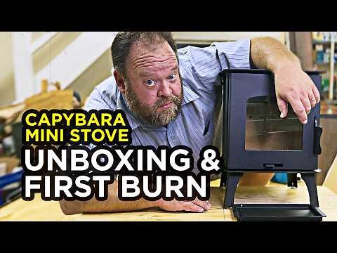 Capybara Tiny Wood Stove Unboxing Review & First Burn – Budget Cubic Mini Option for Tiny House