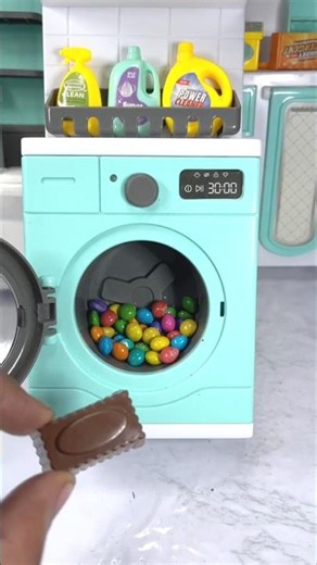Oddly Satisfying Candy Washing Machine ASMR 🍬🍫 | Relaxing Sounds #asmr #washingmachine
