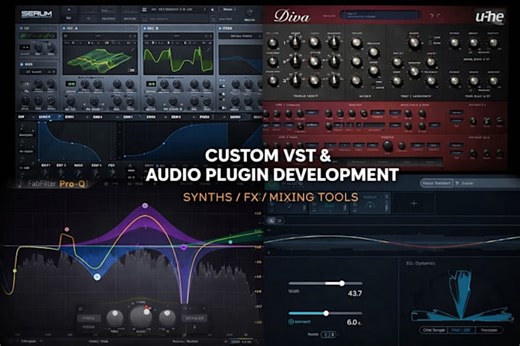 Desarrollar plugins de audio premium vst, au, juce, dsp para windows y mac